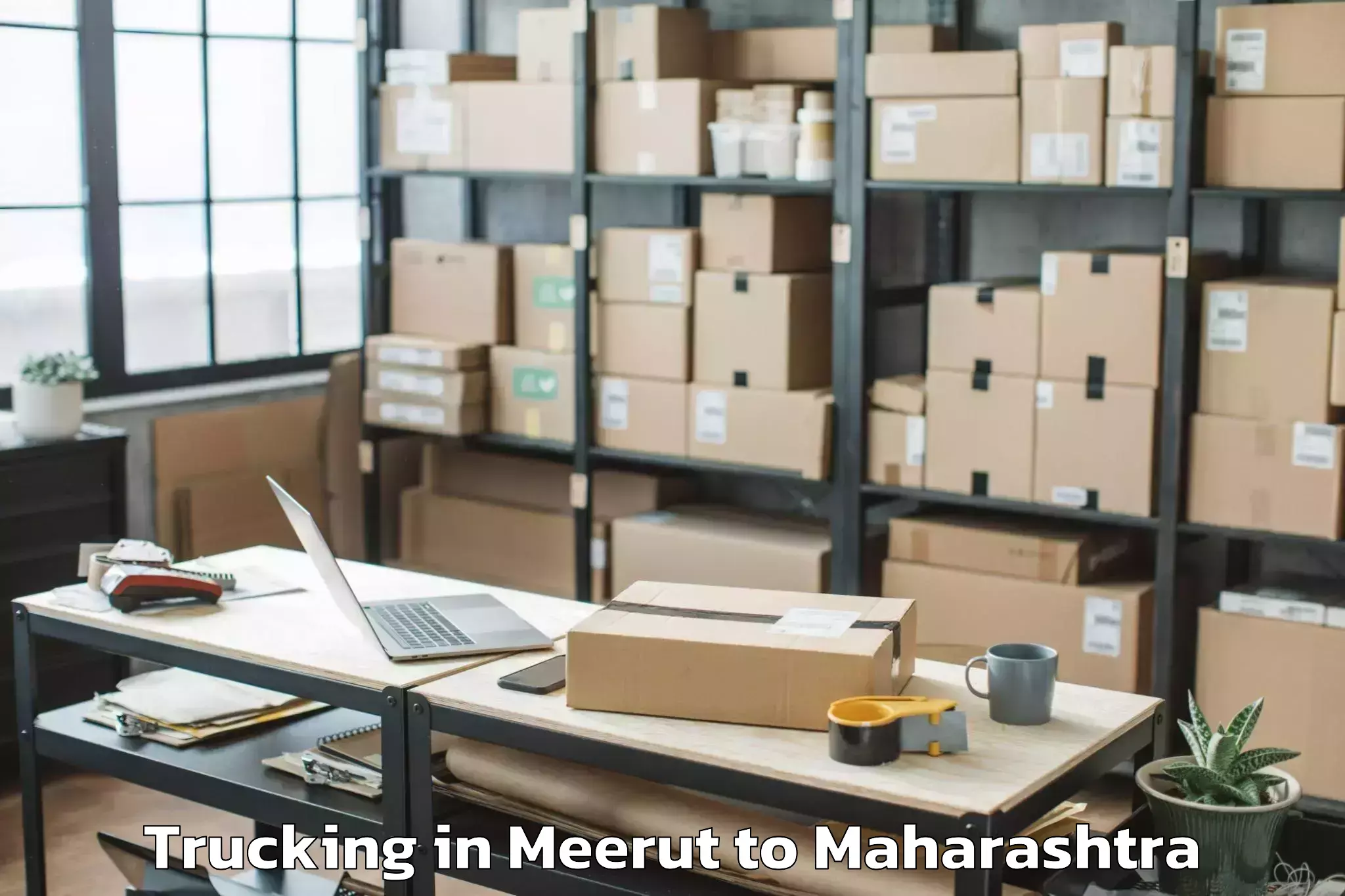 Top Meerut to Gadchandur Trucking Available